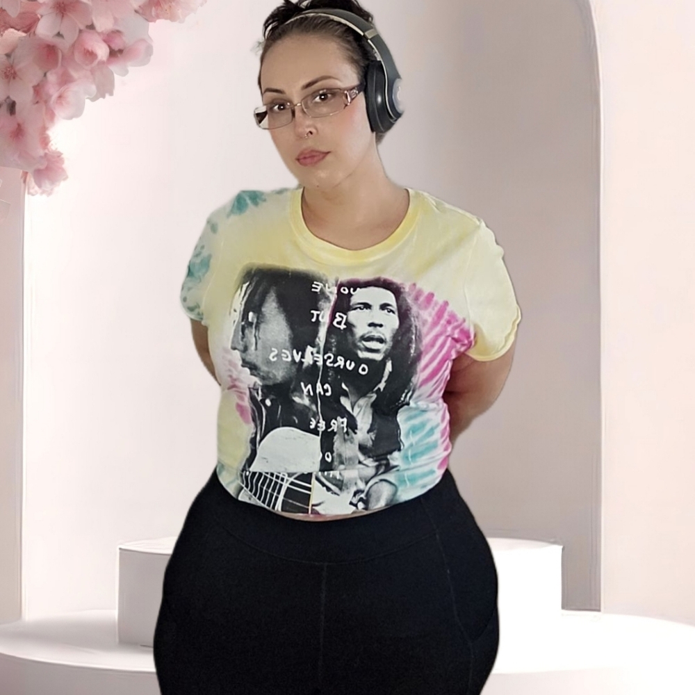 Zion Bob Marley tiedye shirt Authentic apparel